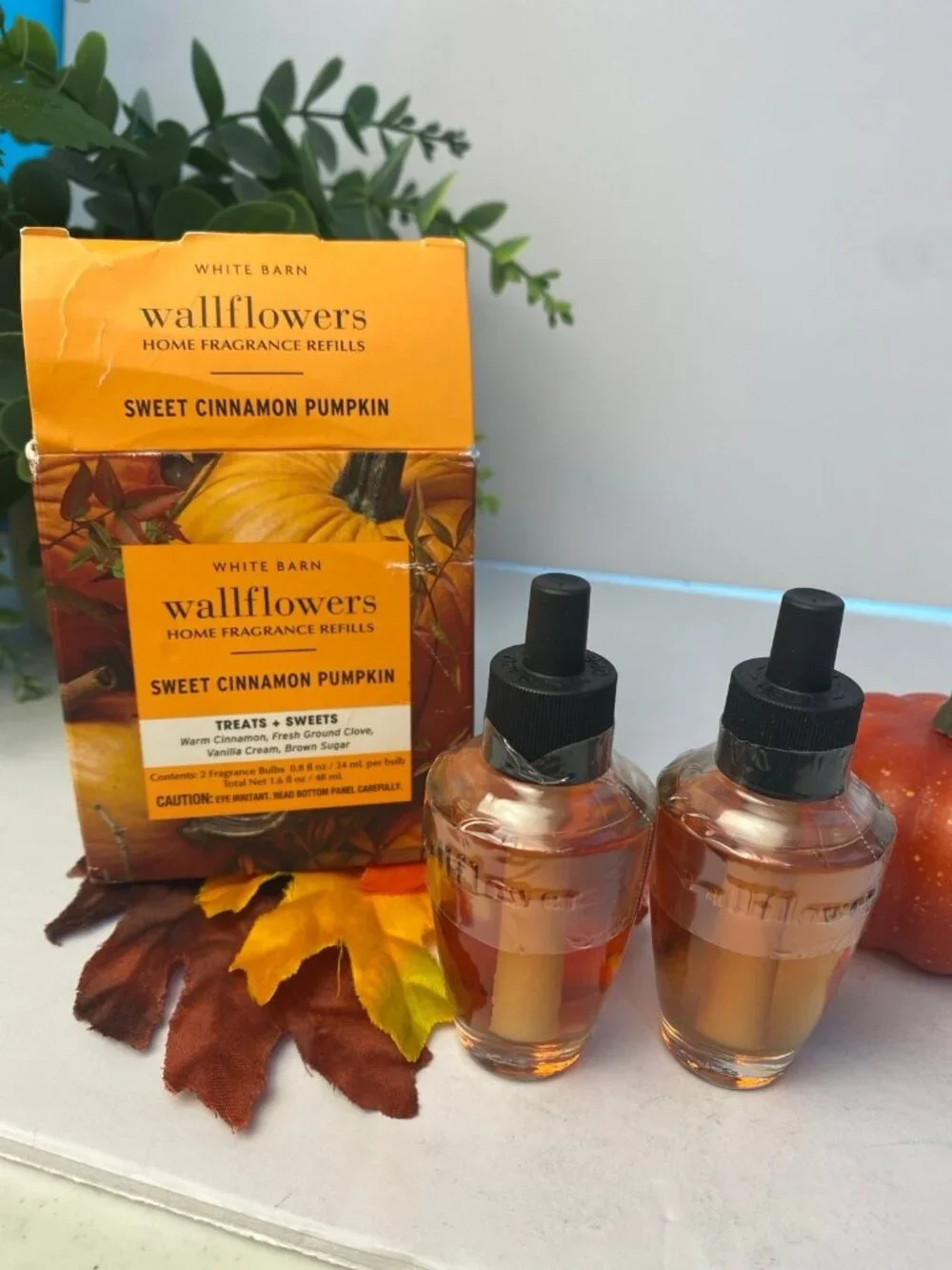 “Sweet Cinnamon Pumpkin” Bath & Body Works 2-NEW & Sealed Wallflower Refills